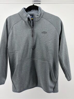 Aftco Aftech 1/2 Zip Active‎ Pullover Jacket Top Boy's Gray, Size L (14/16)